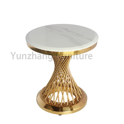 Gold-/Rose Gold-/silberne runde Seitentabellen-Stahlrohr-Basis für Wohnzimmer