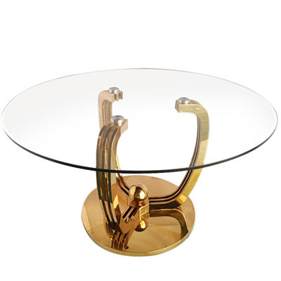 Guter Preis 8 Sitzplätze rundes gehärtetes Glas Esstisch für Restaurant für Esstischdesign Online