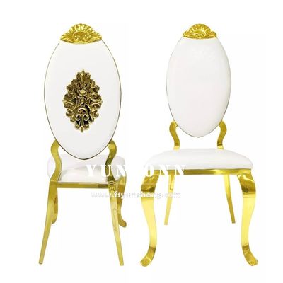 Guter Preis Luxushotel Restaurant Metallstuhl Kronen Design Golden Edelstahl Königliche Hochzeitsstuhl Online
