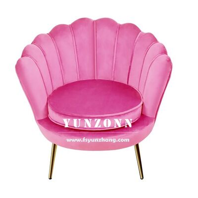 Qualität Moderne Seeschalensofa mit Edelstahlrahmen und Samtkombination für Hotels Wohnzimmer Essbereiche Einkaufszentren Fabrik