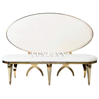 Königliche Hochzeitsmöbel Paar Sofa Sitz Weißes Hochzeitssofa für Braut und Bräutigam Hotel Halle Edelstahl Hochzeitsveranstaltungen Sofa