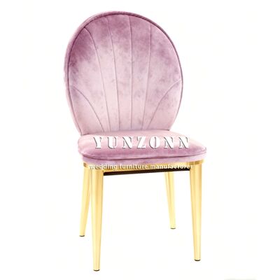 Guter Preis Fabrikdirekte Luxus-Hochzeitsmöbel Hotel Restaurant Metall Goldene Stahlbeine Esszimmerstuhl Online