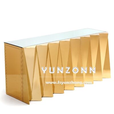 Guter Preis Gold-Edelstahl-Luxus-Riegel-Bar-Faltbare Hochzeitstisch für Hotels Online