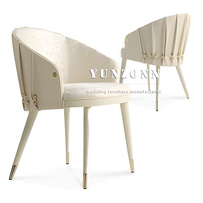 Guter Preis Hochwertige italienische Designermöbel Berühmte Designer Esszimmerstühle mit Armlehnen Beige geschwungene Rückenlehne Esszimmerstuhl Online