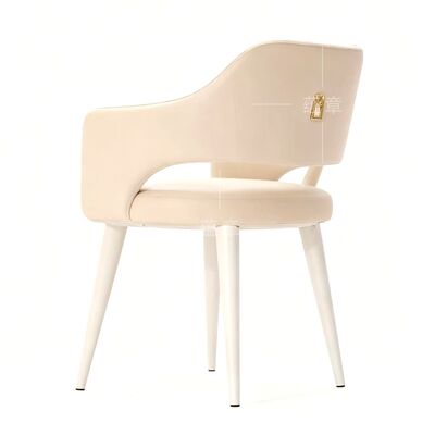 Guter Preis Nordische moderne Design-Esszimmerstuhl-Modellraum Metall-Freizeitstuhl einfacher und luxuriöser Hotel-Restaurant-Esszimmerstuhl Online