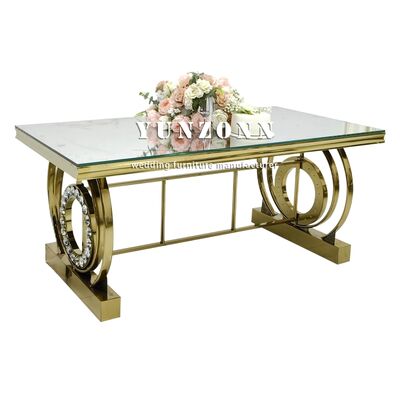Guter Preis Bankettisch Edelstahlrahmen Kristalldekor für Hochzeiten Hotels Veranstaltungen Spiegeltisch Tischmöbel für Hotels Online