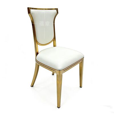 Guter Preis Hot Sale Moderne Billige Hochzeitsfeiern Veranstaltungen Möbel Hochrücken Edelstahl Gold Bankett Esszessel Online