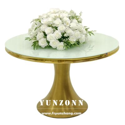 Guter Preis Neuer Luxus-Design-Esstisch aus goldfarbenem Edelstahl für Hochzeiten und Veranstaltungen Online