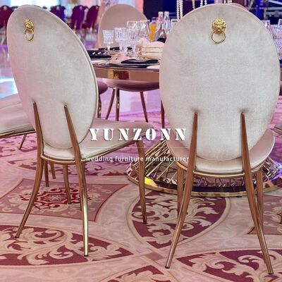 Guter Preis Veranstaltungsraummiete Gute Qualität König der Löwen Samt Gold Edelstahl Hochzeit Stuhl Online