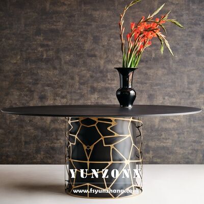Guter Preis Großhandel Luxus Wohnzimmermöbel Inneneinrichtung Nachtclub Außenbereich Türkei Design Schwarzer Edelstahl Tisch für Hochzeiten Online