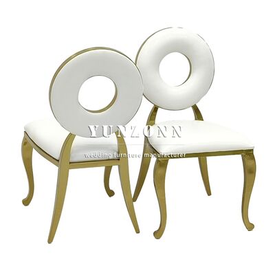 Guter Preis Neues Design Donut Gold Luxushotel Bankett Hochzeit Samt Edelstahl Esszimmerstühle Online