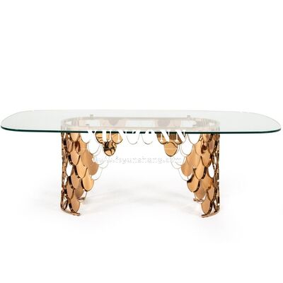 Guter Preis Moderne Luxus-Glas-Top aus Edelstahl-Zentrumstücke Hochzeitsschmuck im neuen Stil Online