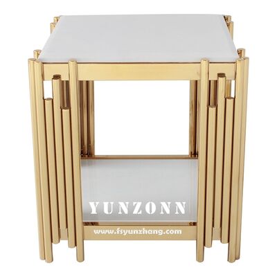 Guter Preis Zeitgenössischer moderner Nordischer Quadratkaffeetisch Einfaches Wohnzimmer Ende Seitenesszimmer Möbel mit Stahlrahmen Metallmaterial Online