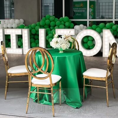 Guter Preis Luxuriöser goldener Doppelring Orbit Stuhl für Events, Hochzeiten, Hotels, Restaurants, Außenbars - Mietstuhl aus Edelstahl Online