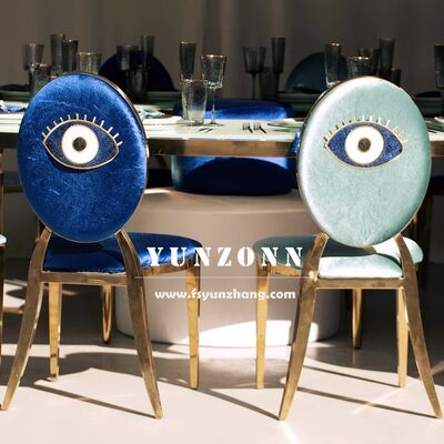 Guter Preis Modern Gold Edelstahl Esszessel Washington Vielfarbiger Bankett Stuhl für Hotel Hochzeit Party Schlafzimmer Verwendung Online