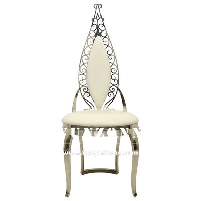 Guter Preis Großhandel Moderne Esstühle mit neuem Schnitzendesign Luxus Stahlrahmen für Veranstaltungen Hochzeiten Hotels Wohnungen Miete Online