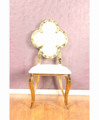 Guter Preis Populärer Mittlere Osten-Edelstahl-Hochzeits-Ereignis-Lederrücken, der Stuhl speist Online