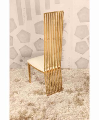 Guter Preis Hohes hinteres Heiratsstuhl-Goldluxusbankett sitzt Edelstahl-Gewicht 200Kg vor Online