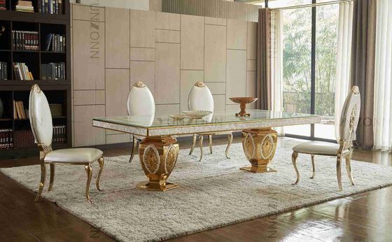 Guter Preis Edle Atmosphären-Hochzeits-LuxusBankettische kopieren Speisetisch mit 10-12 Sitzern Online