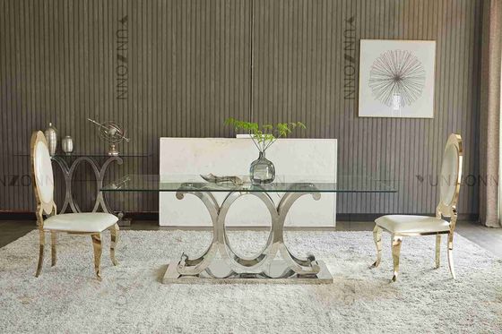 Guter Preis Moderner 10 Speisetisch der Sitzer-SS mit dem ausgeglichenen Glas entfernbar Online